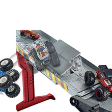 Load image into Gallery viewer, The Hot Wheels Downhill Race &amp; Go Race Track with a Monster Truck &amp; a Car Toy