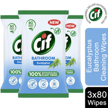 Load image into Gallery viewer, 3pk Cif Power &amp; Shine Biodegradable Wipes, 80 Sheets