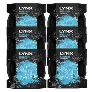 6 Pack of Lynx Manwasher 2-Sided Shower Tool For A Better Clean & Smell Ready