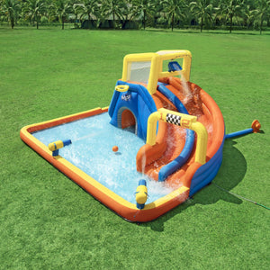 Bestway H2OGO 551 x 502 x 265 cm Inflatable Super Speed Way Mega Water Park, 1pk