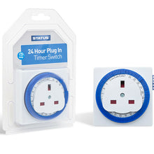 Load image into Gallery viewer, Status 24 Hour Segment Square Timer Switch - White