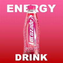 Load image into Gallery viewer, 12 Pk of 900ml Lucozade Energy Raspberry Ripple Sugar-Free Sparkling EnergyDrink