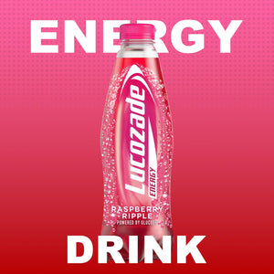 12 Pk of 900ml Lucozade Energy Raspberry Ripple Sugar-Free Sparkling EnergyDrink