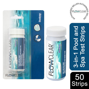 Bestway 3-in-1 Pool and Spa Test Strips 1 or 2 Pack (50 strips per Pack)