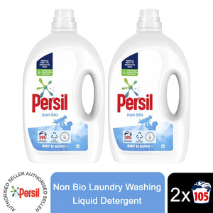 2 or 4pk Persil Liquid Washing Detergent, Non-Bio, Bio or Colour Protect 105Wash
