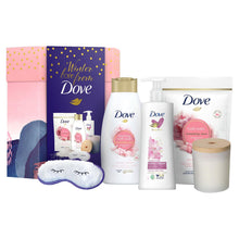 Load image into Gallery viewer, Dove Winter Love Bath &amp; Body 6pcs Gift Set For Her with Soy Candle &amp; Eye Mask