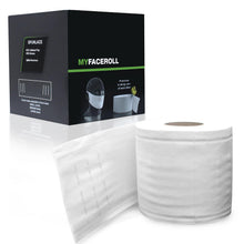 Load image into Gallery viewer, My Faceroll Disposable Non-Woven Paper Face Mask Roll, Adjustable 70 Face Masks