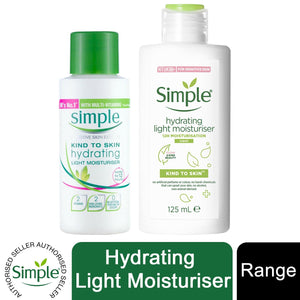 3x50ml/125ml Simple KindtoSkin 12H HydratingLight Moisturiser for Sensitive Skin
