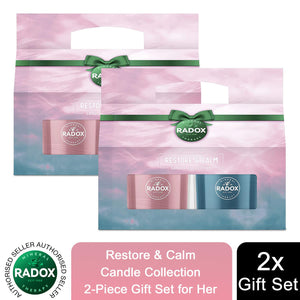 Radox Restore & Calm Candle Collection 2-Piece Gift Set for Her