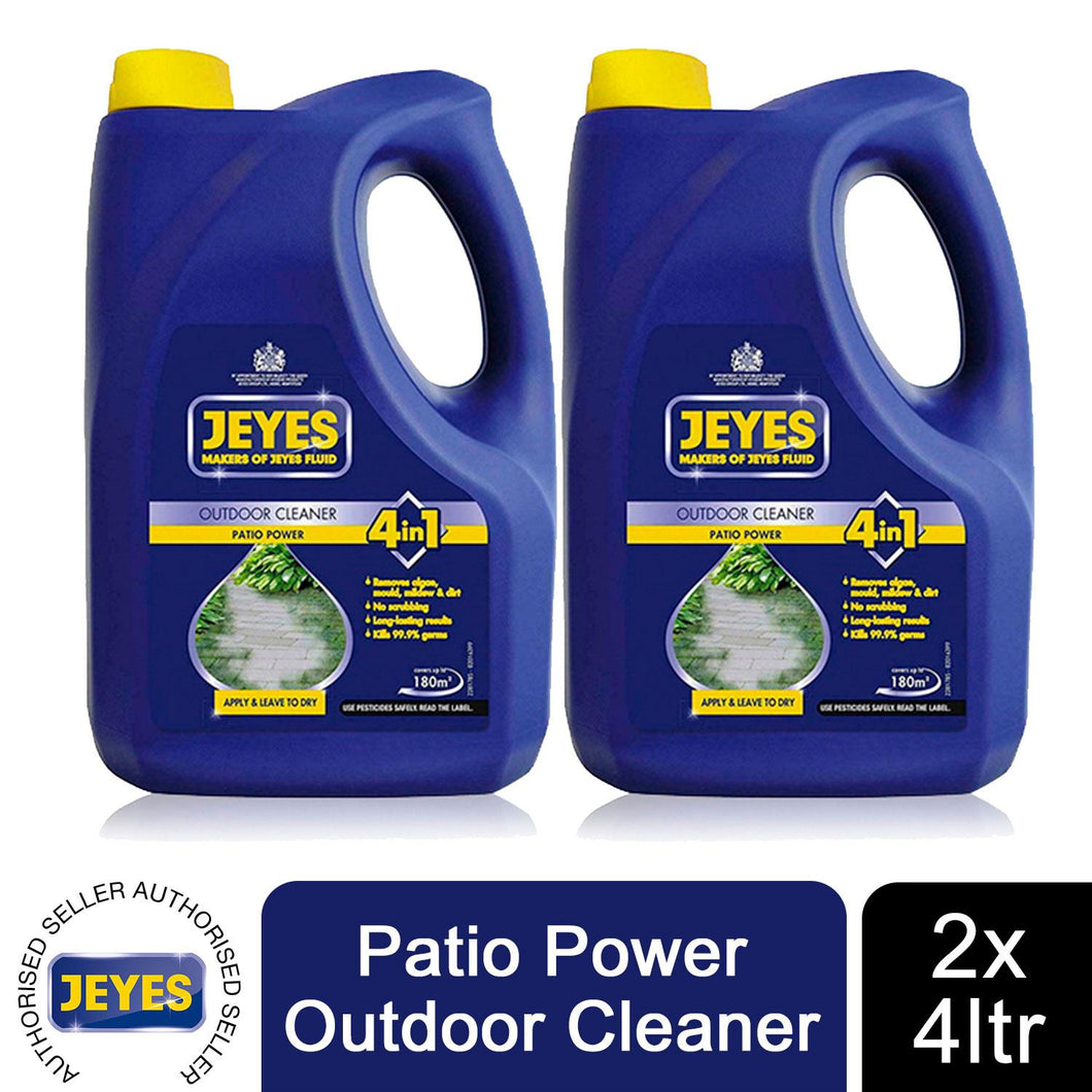 Jeyes Patio Outdoor Cleaning Powder 4 in 1, Blue, 4 Liter, 2pk
