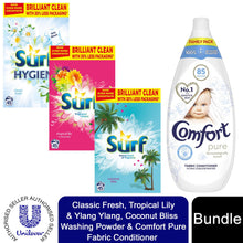 Load image into Gallery viewer, 90W(45wx2) Surf Washing Powder with 85W Comfort  Intense Pure Fabric Conditioner