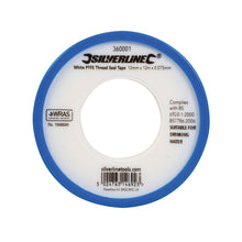 Load image into Gallery viewer, Silverline 250475 White PTFE Thread Seal Tape 10pk 12mm x 12m