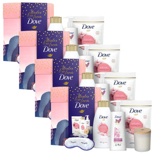 Dove Winter Love Bath & Body 6pcs Gift Set For Her with Soy Candle & Eye Mask
