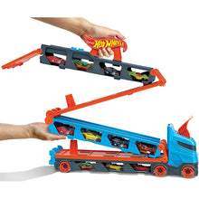 Load image into Gallery viewer, Hot Wheels Speedway Hauler and Three Vehicles