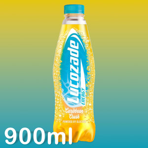 12 Pack of 900ml Lucozade Caribbean Crush Energy Drink, Tropical Fruit & Coconut