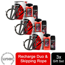 Load image into Gallery viewer, Lynx Recharge Duo &amp; Skipping Rope Gift Set for Him Includes Deo &amp; Bodywash