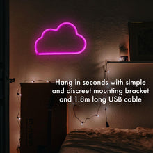 Load image into Gallery viewer, Aquarius Neon Cloud Shape Neon Light Pink Color LED Night Lights