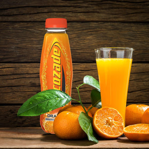 Lucozade Orange Glucose Sparkling Energy Fizzy Drink 380ml, 24 Pack
