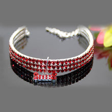 Load image into Gallery viewer, AQ Luxury Diamond Collar For Pets, Size Medium or Large, Blue, Red or White