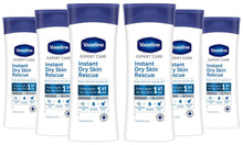 Load image into Gallery viewer, 6x400ml Vaseline ExpertCare Instant DrySkin Rescue or Elasticity Restore Lotion