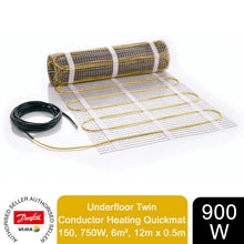 Load image into Gallery viewer, Veria Underfloor Twin Conductor Heating Quickmat 150, 900W, 230V,6m², 12m x 0.5m