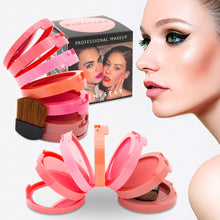 Load image into Gallery viewer, Blush Palette Velvet Blusher With Mirror And Brush