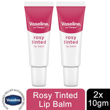 Load image into Gallery viewer, 2pk of 10g Vaseline Lip Therapy Lip Balm Moisturising Original or Rossy Tinted