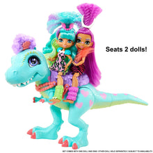 Load image into Gallery viewer, Cave Club Rockelle Doll and Tyrasaurus Dinosaur Figure