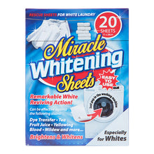Load image into Gallery viewer, Miracle Whitening Clothes Stain Remover Sheets for White Laundry, 20 Sheets
