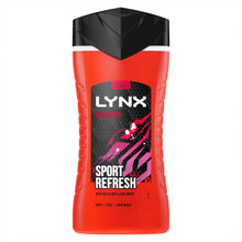 Load image into Gallery viewer, 3pk of 250ml Lynx 12hrs Refreshing Fragrance Shower Gel with 100% Moisturisers