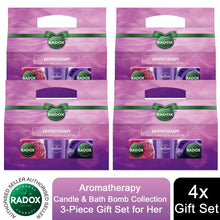 Load image into Gallery viewer, Radox Aromatherapy Candle &amp; Bath Bomb Collection 3-Piece Gift Set for Her