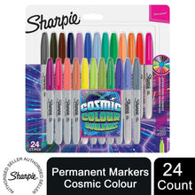 Load image into Gallery viewer, Sharpie Permanent Marker Pens Fine Point Limited Edition Cosmic Colours Pack 24