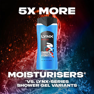 3pk of 250ml Lynx 12hrs Refreshing Fragrance Shower Gel with 100% Moisturisers