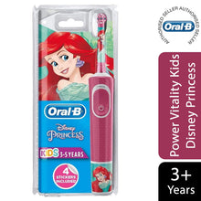 Load image into Gallery viewer, Oral-B Power Kids Electric Rechargeable Toothbrush Featuring Disney Princesses