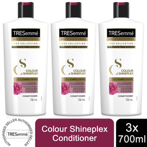 3x of 700ml TRESemme Pro Collection Colour Shineplex Sulphate Free Conditioner