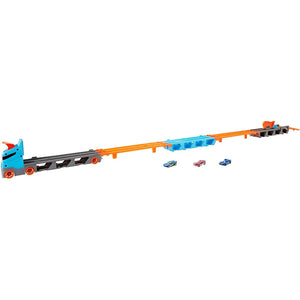 Hot Wheels Speedway Hauler and Three Vehicles
