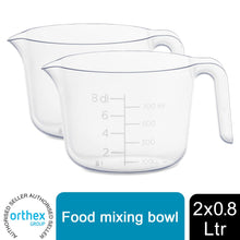 Load image into Gallery viewer, 2pk GastroMax Clear Transparent Food Mixing Bowl With An Easy-to-Pour Spout 0.8L