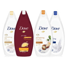 Load image into Gallery viewer, 3 Pack Dove Pro Age/Silk Glow/Shea Butter/Deeply Nourishing Body Wash, 450ml