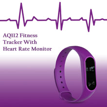 Load image into Gallery viewer, Aquarius AQ112 Fitness Tracker With Heart Rate Monitor, Purple