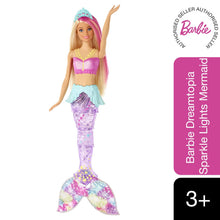 Load image into Gallery viewer, Barbie® Dreamtopia Sparkle Lights Mermaid With Blonde Pink Hair, Approx 12 Inch