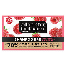 Load image into Gallery viewer, 3x 75g Alberto Balsam Sunkissed Raspberry Shampoo Bar with Arganoil Plastic Free
