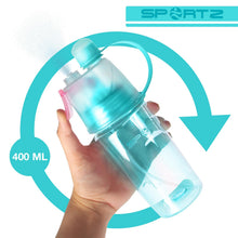 Load image into Gallery viewer, SportZ Leak Proof Travel Water Bottle with Spray Function - 400ml (Pink | Blue | Green)