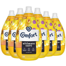 Load image into Gallery viewer, 6x of 870ml Comfort Ultimate Care Sunburst Concentrated Fabric Conditioner 58W