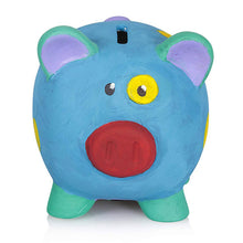 Load image into Gallery viewer, Tobar Paint Your Own Ceramic Piggy Bank with Brush &amp; Six Paints For Ages 5Years+