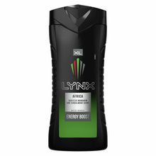 Load image into Gallery viewer, 6 Pack Lynx XL Energy Boost Shower Gel, Africa, 400ml