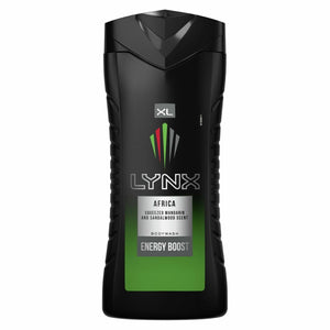 6 Pack Lynx XL Energy Boost Shower Gel, Africa, 400ml