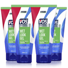 Load image into Gallery viewer, VO5 24HR Steady Control Wet Look Styling Gel 200ml Pack of 4