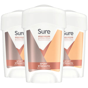 3x 45ml Sure Women 96 H Anti-Perspirant Deodrant Cream For Maximum Protection