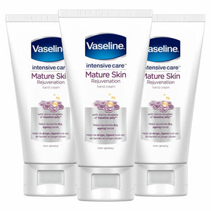 3x of 75ml Vaseline Intensive Care Hand Cream, Mature Skin Rejuvenation