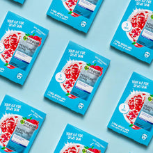 Load image into Gallery viewer, Garnier Moisture Bomb Pomegranate Hydrating Face Sheet Mask 5 Pack Box 160g